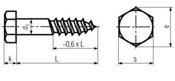 DIN 571 - Hexagon Lag Screws Specifications