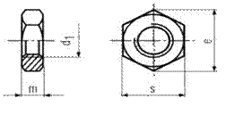 DIN 439 - Hexagon Nuts - 0,5d Unchamfered Specifications
