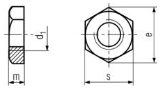 DIN 431 - Lock Nut, Hexagonal Specifications