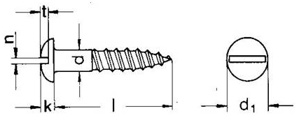 DIN 96 - Slotted Round Head Wood Screws Specifications